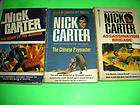 NICK CARTER BOOK LOT 3 BOOKS THE CHINESE PAYMASTER ++