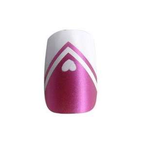  Chevron French Tip Glue/Stick/Press On Artificial/False Nails Beauty