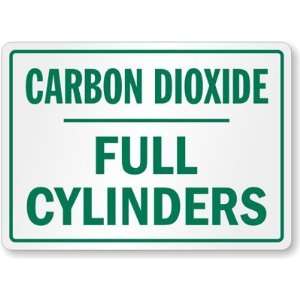  Carbon Dioxide, Full Cylinders Magnetic Sign, 5 x 3.5 