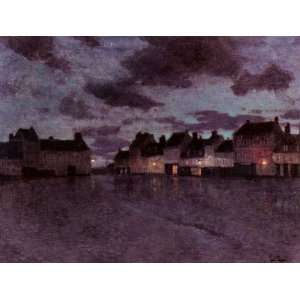   Thaulow Frits Marketplace In France After A Rainstorm