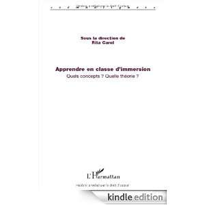 Apprendre en classe dimmersion  Quels concepts ? Quelle théorie 