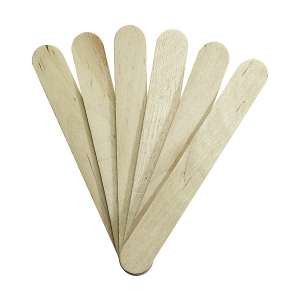 100 Satin Smooth Disposable Wooden Wax Applicators  