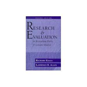   Evaluation in Recreation, Parks & Leisure Studies 2nd EDITION Books