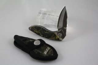 Buck 271CMS Alpha Dorado Liner Lock Knife Camo Handle & Sheath   Mint 