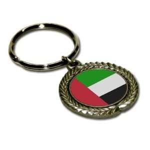  United Arab Emirates Flag Pewter Key Chain Office 