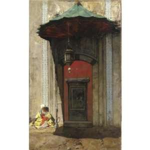   Oil Reproduction   Alberto Pasini   24 x 24 inches   Portale Arabo