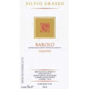  2004 Silvio Grasso Giachini Barolo Docg 750ml Grocery 