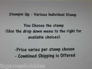 Stampin Up 1 Stamp Verses All Occasion Various CHOOSE 1  