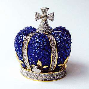 Royal Crown Box/Jewelry Crystal Keepsake Gift  