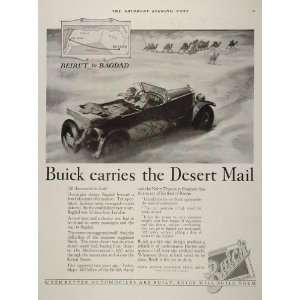  1927 Ad Buick Car Beirut Baghdad Desert Mail Camel NICE 