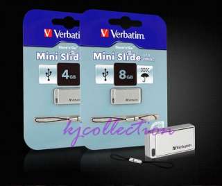 Verbatim 4GB 4G USB Flash Memory Pen Drive Mini SLIDE  
