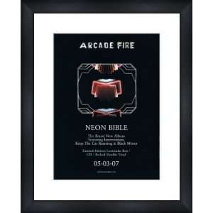 ARCADE FIRE Neon Bible   Custom Framed Original Ad   Framed Music 