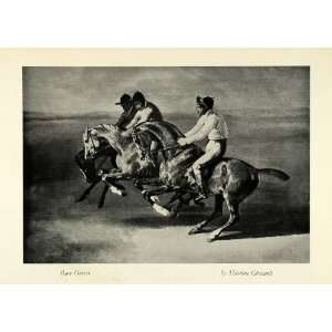  1932 Print Theodore Gericault Race Horses Racing Jockey 