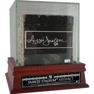 Reggie Jackson Autographed Yankee Stadium Authentic Piece Of Black w 