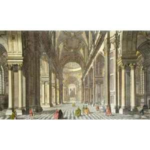  St Pauls Interior Etching Muller, Junr Architectural 