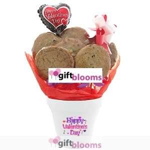  Valentines Day Flower Pot   6 Gourmet Cookies