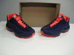   Air Max 95 Obsidian Action Red White sz 7 DS Navy Blue AM95  
