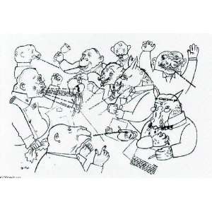  Hand Made Oil Reproduction   George Grosz   24 x 16 inches 