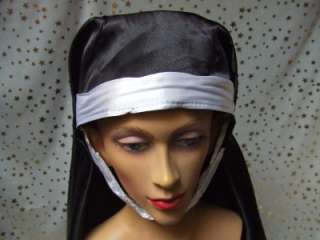 Black & White Nun Hat with Veil ~ Hen Party ~ Stag  