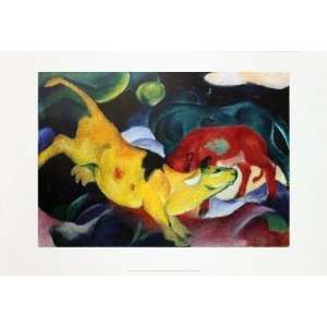  Franz Marc   Cows, Yellow   Red   Green Offset Lithograph 