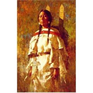  Howard Terpning   Cheyenne Mother Textured Canvas