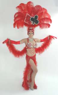 Follies Gambler Showgirl Costume RED  