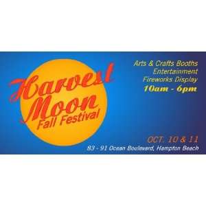    3x6 Vinyl Banner   Harvest Moon Fall Festival 