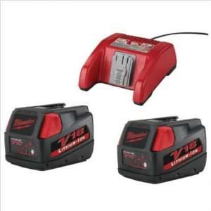  V18 Lithium Ion Batteries + Charger   2 18v lithium ion 