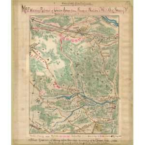  Civil War Map Map shewing sic retreat of Union Army from 