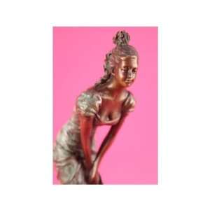 Vintage Bronze Bookend Sculpture Art Deco Figurine Sign Art Figure 
