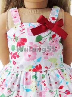 Handmade Floral Slip Dress fits 18 American Girl doll  
