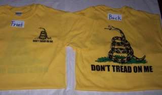 Gadson Dont Tread on Me Tea Party T Shirt 2 Sided Small  