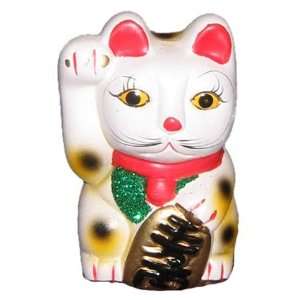  Money Cat (Lucky Cat) Bank   ceramic, 4.25H