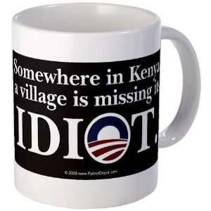  Kenyas Village Idiot Anti obama Mug by  Kitchen 