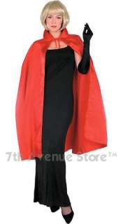 Red Satin Cape Adult Costume Devil / Vampire Cloak New  