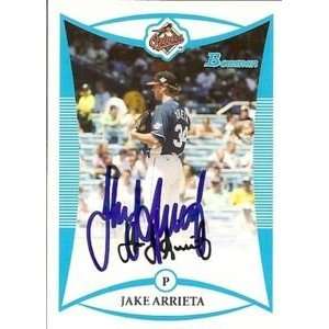 Jake Arrieta Signed 2008 Bowman Card Baltimore Orioles  