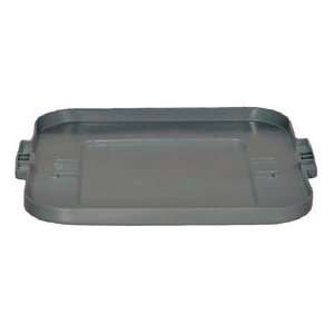   Lid For 40 Gallon Square Rubbermaid Brute Waste Receptacles   Gray