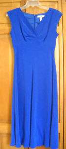 VALERIE STEVENS 100% Silk Cobalt Blue Dress Size 6  