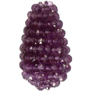  Faceted Amethyst Beaded Necklace Center(Price Per Piece 