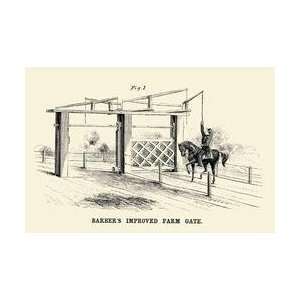  Barbers Improved Farm Gate 12x18 Giclee on canvas