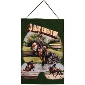  3 Day Eventing Horse Equestrian Tapestry Wall Hanging 17 x 