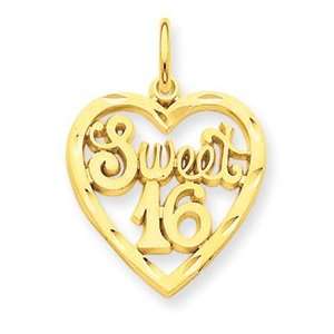  14k Sweet 16 in A Heart Charm [Jewelry]