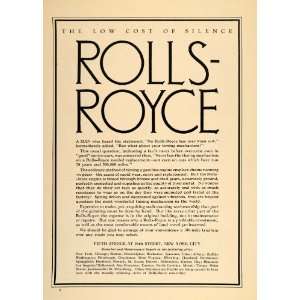  1926 Vintage Ad Rolls Royce Automobile English Car Auto 