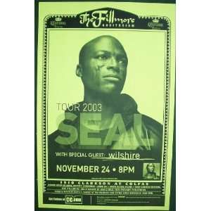  Seal Fillmore Denver Concert Poster 2003