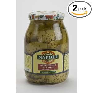 Napoli Grilled Artichokes with Stems 35oz (Pack of 2)  