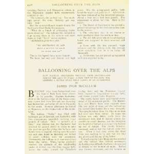  1904 Magazine Article Captain Spelterini Ballooning Over 