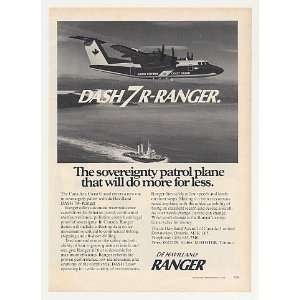   Coast Guard de Havilland Dash 7R Ranger Print Ad