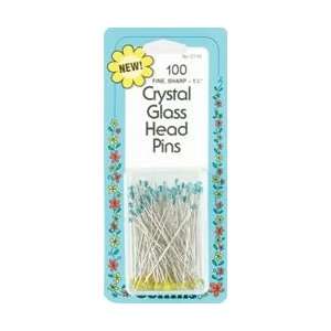  Dritz Crystal Glass Head Pins Size 30 100/Pkg C110; 2 