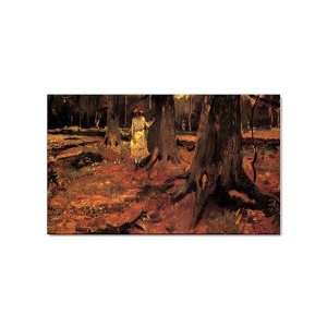  Girl in White in the Woods By Vincent Van Gogh Magnet 