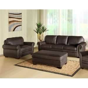  Bellavista 3 Pc Leather Sofa Set by Abbyson Living